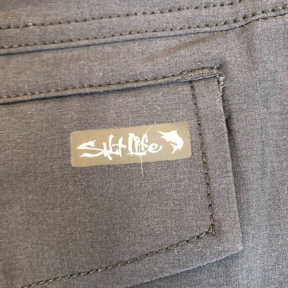 Salt Life Mens Pants 36x32 Black Utility Relaxed Fit Fishing Camping - Picture 8 of 12